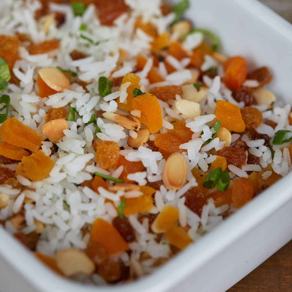 Arroz com Amêndoas, Damasco e Passas - 500g